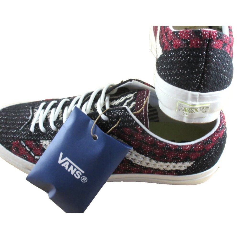 Vans Men's Lx Old Skool 36 Premium Skate shoes Geo Check Bordeaux Sizes NEW - Picture 6 of 7